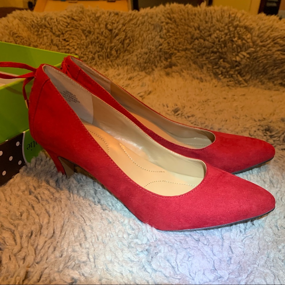 Red Suede Heels